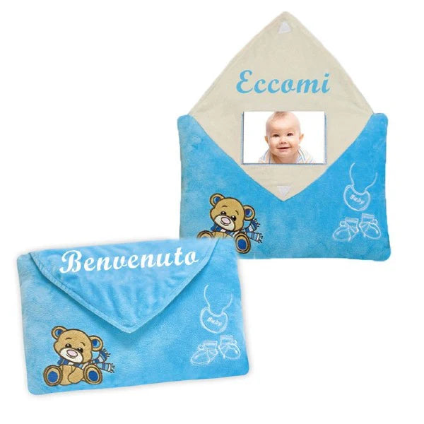 Cuscino Benvenuto Blu