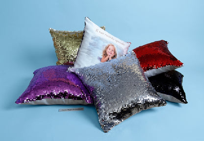 Cuscino Magico in Paillettes Personalizzabile – Reversibile con Foto o Grafica